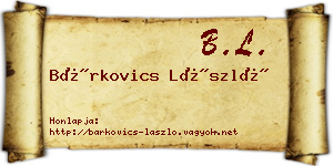 Bárkovics László névjegykártya