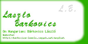 laszlo barkovics business card