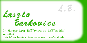 laszlo barkovics business card
